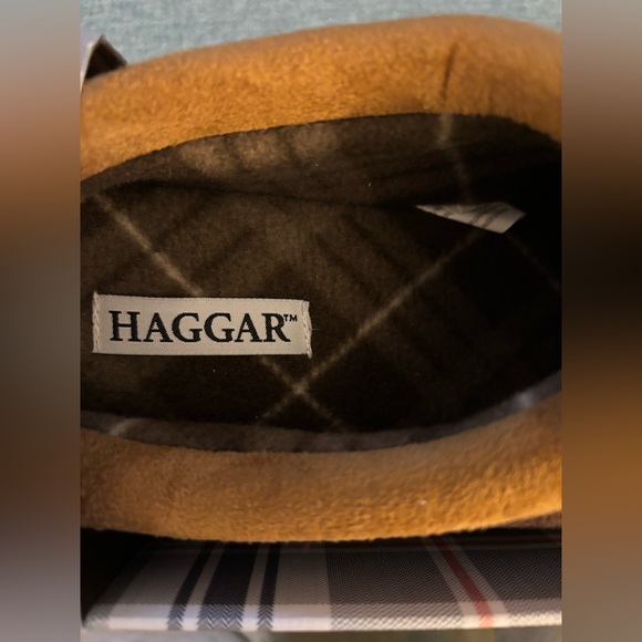 HAGGAR - NEW Men’s Dark Brown Memory Foam Microsuede Slipper Clog XL (11-12) - Picture 3 of 6